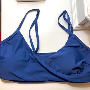 Shein Blue Wrap Bikini Top and Bottom